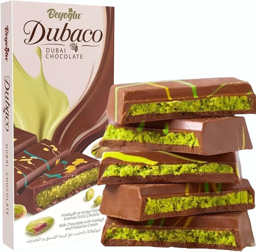 Beyoglu Dubaco Dubai Chocolate Bar – Turkish Pistachio Chocolate with Tahini & Crispy Kadayif